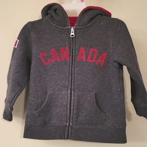 Hudson's Bay/Olympic dark grey zip up hoodie